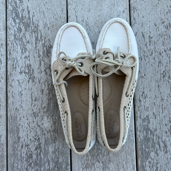 Sperry Top-Sider White Angelfish Open Mesh Boat Shoe 8.5 EUC - Picture 10 of 10